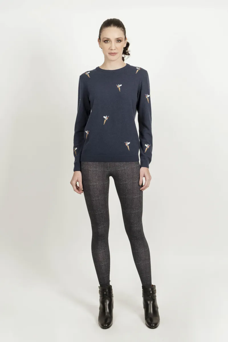 Hartwell Amanda Embroidered Jumper - Navy Pheasant